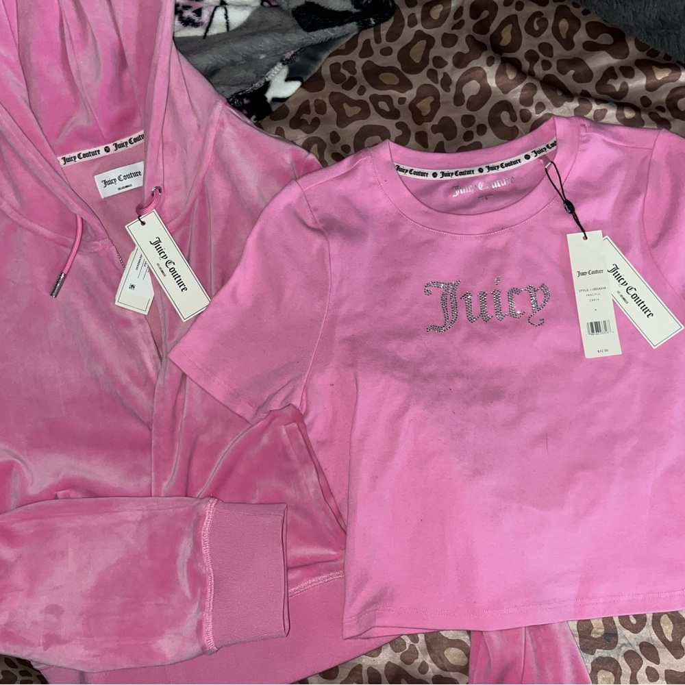 New Juicy Couture Pink Velour Set
